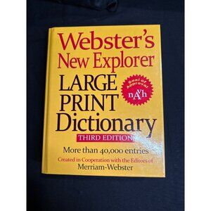 Websters New Explorer Large Print Dictionary 2012 Edition Hardcover